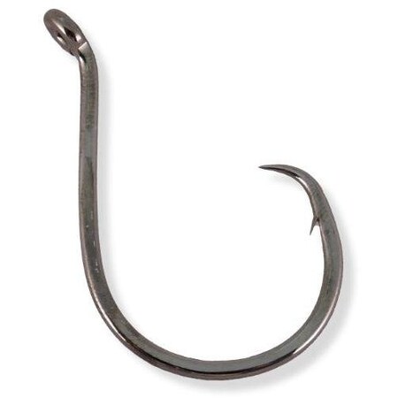 Owner Ssw Circle Hook Size 40, Hangnail Point, Medium Shank, Offset, Up Eye, Black Chrome, 337PK 5378-141